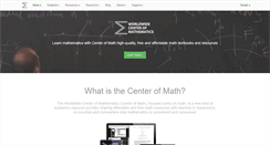 Desktop Screenshot of centerofmathematics.com